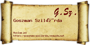 Goszman Szilárda névjegykártya